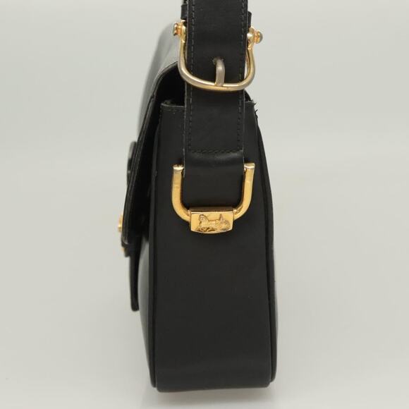 CELINE Shoulder Bag Leather Black Gold - Picture 4 of 12